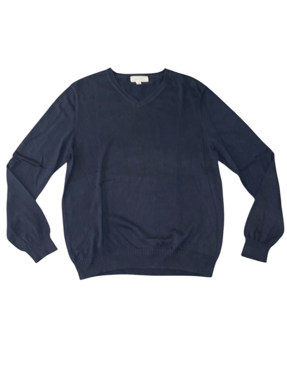 Calvin Klein Men’s Navy Cotton V-Neck Sweater Medium